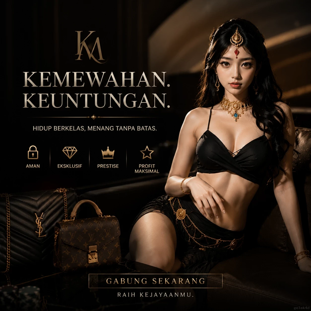 Tampilan antarmuka gelek4d di Android